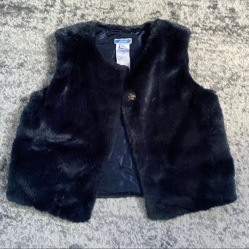 Girls Jacadi faux fur vest